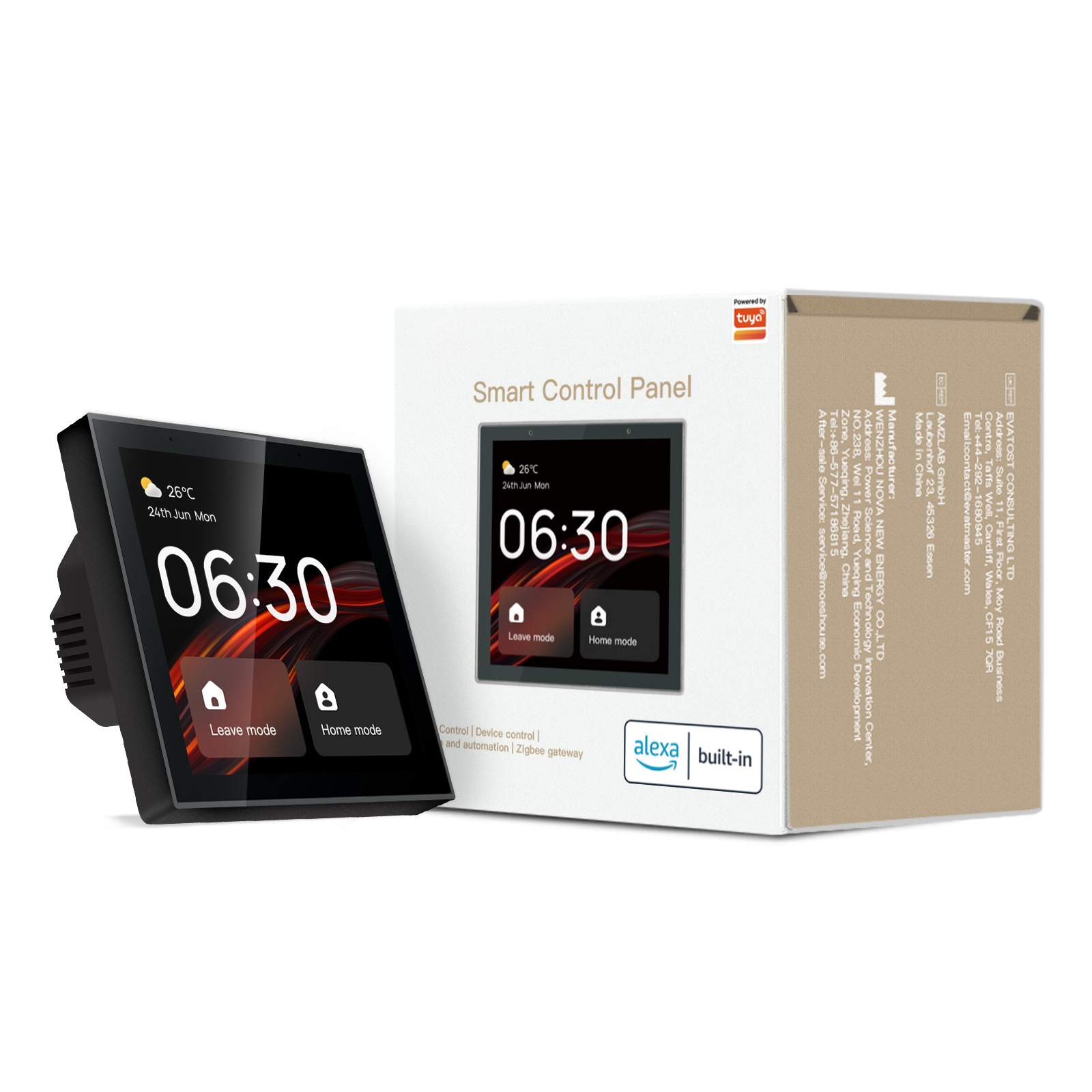 4 Inch Smart Scene Wall Switch Panel with Voice Control and Built-in ZigBee Gateway - Image 8