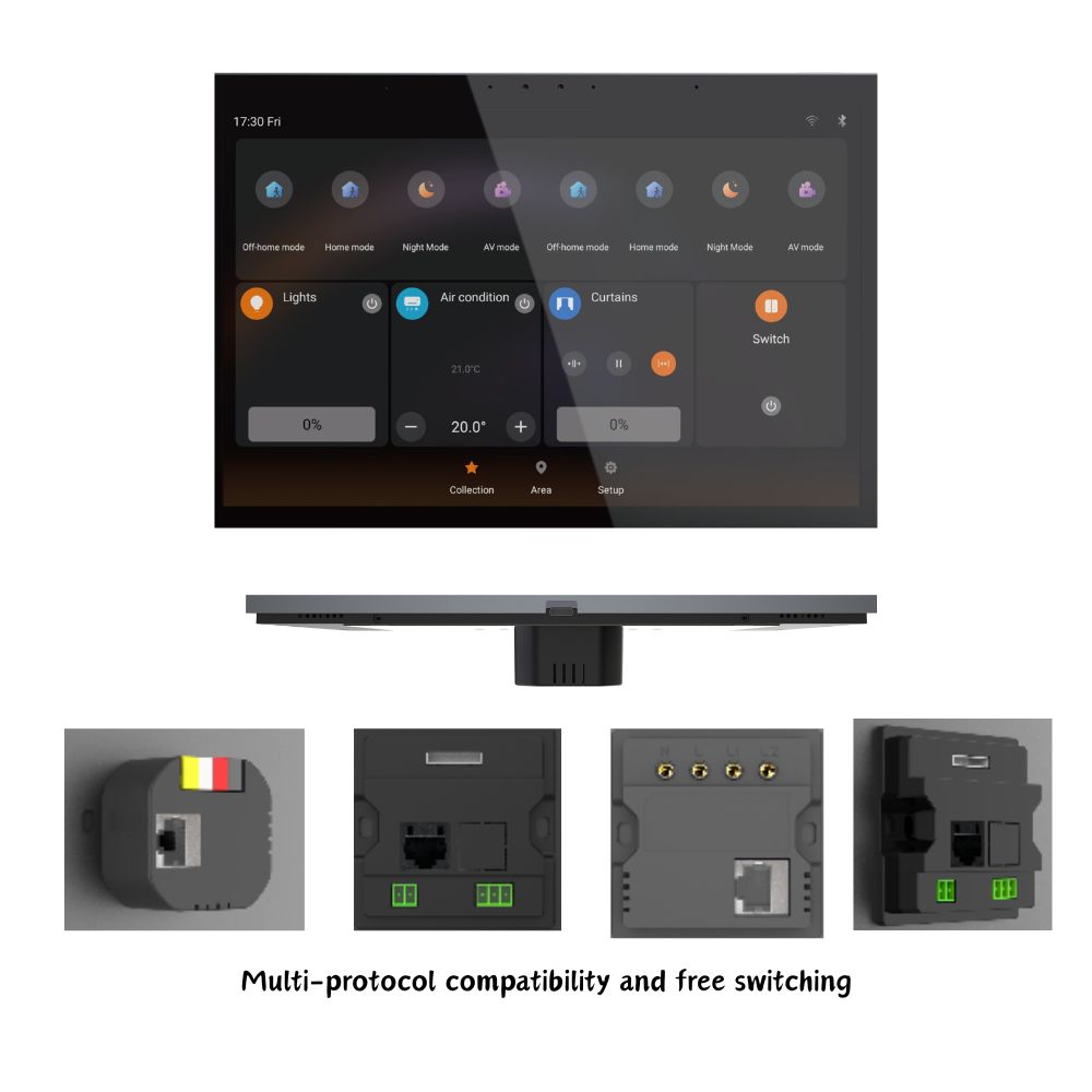 T10PE/T10P 10.1-inch Smart Control Panel with PoE & RS485 – Android 11 with Distance Sensor