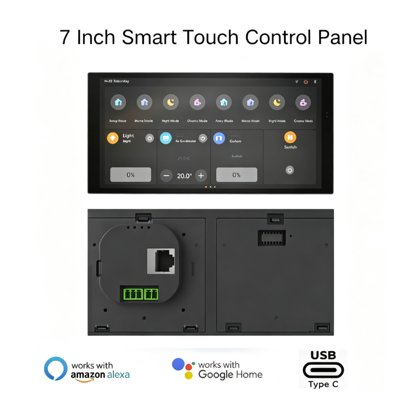 2026 New 7inch  Android smart home hub smart central control screen hotel Touch Temperature Control display Wall Central POE