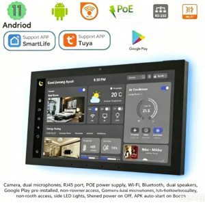 2025 New 8 Inch POE Screen Wall Mount Tablet Home Control Panel Android 13/14 OS with Camera RS485 Proximity Sensor