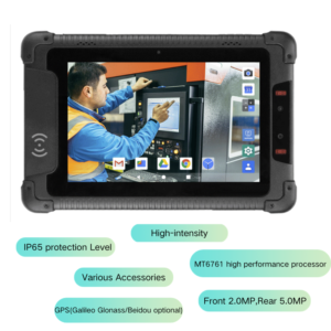 Black – Rugged Industrial Three-Proof Tablet with 8-Inch Display