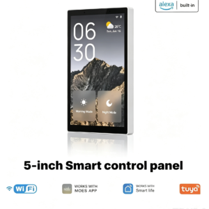 Tuya Wifi Smart 5-inch Touch Screen US Center Control Panel Voice Control Alexa And ZigBee Gateway Built-in Scene Control
